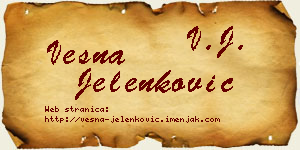 Vesna Jelenković vizit kartica